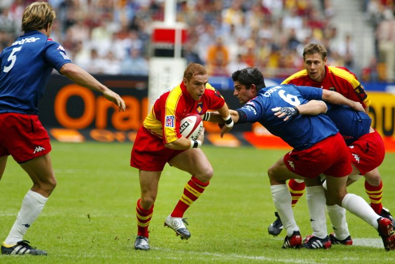 Bomati en finale du Top 14 2004 face au Stade français