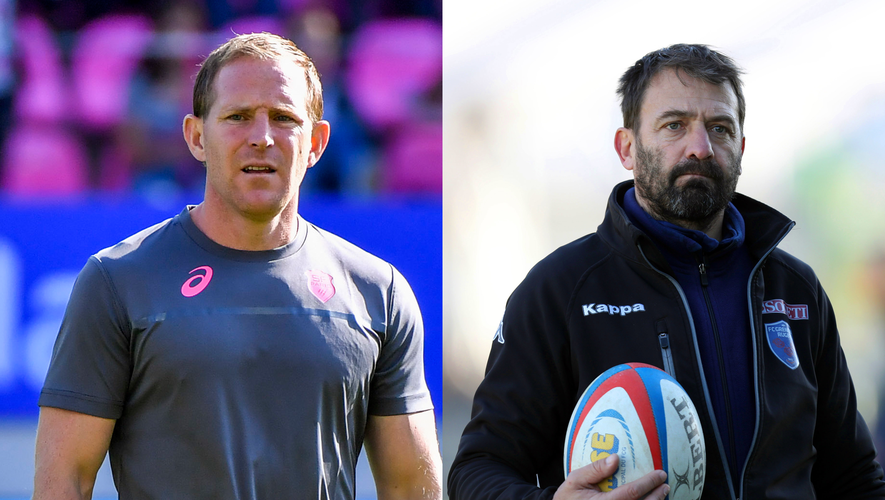 Le futur staff du Racing 92 pour la saison 2019-2020, à gauche Mike Prendergast et à droite Philippe Doussy