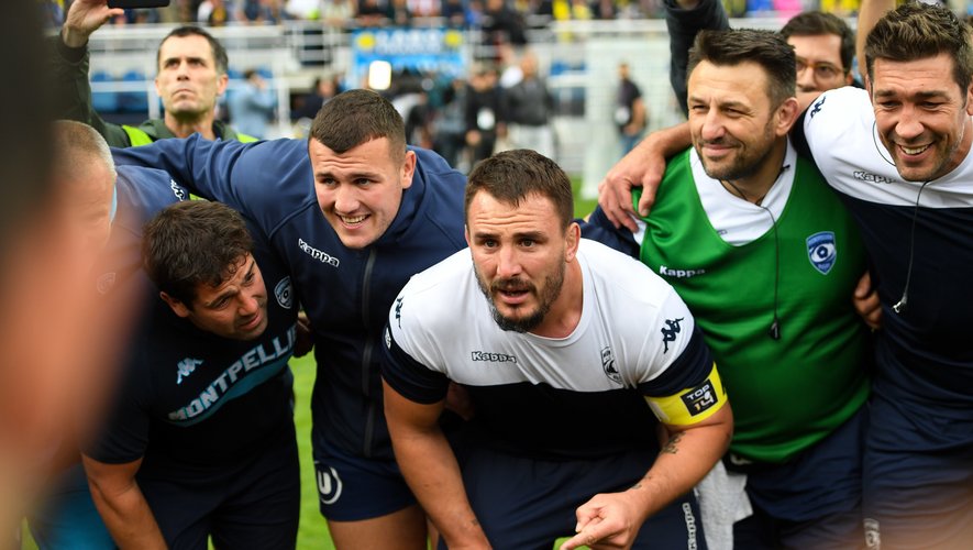 Louis Picamoles (Montpellier) après la victoire contre Clermont qui permet au club de jouer les barrages
