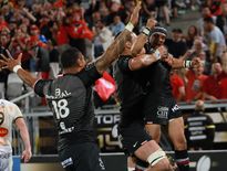 Chelsin Kolbe (Toulouse) après avoir marqué un essai en demi-finale de Top 14 contre La Rochelle