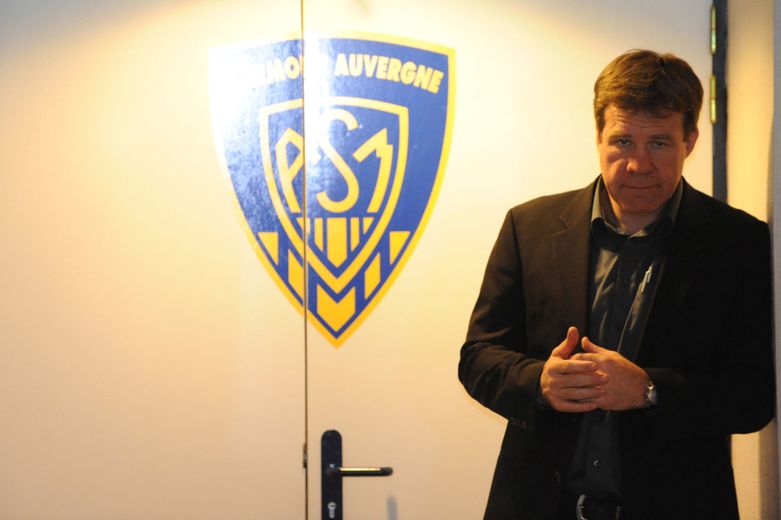 Jean-Marc Lhermet, en 2014 devant le vestiaire clermontois