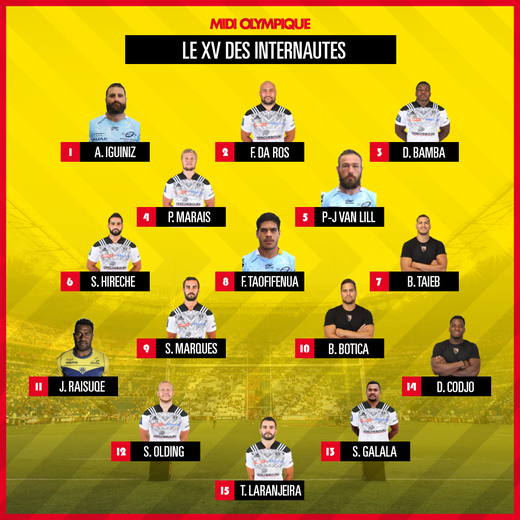 Le XV de Pro D2 des internautes