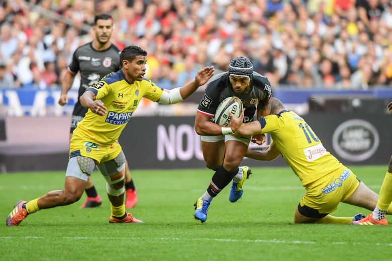 Pita Ahki, Sofiane Guitoune, Richie Arnold et Peato Mauvaka, n’étaient pas « classés » parmi les titulaires en début de saison. Ils finiront champions de France et acteurs majeurs du vingtième titre toulousain. Photo Midi Olympique - Patrick Derewiany