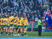 Les Wallabies lors de l'hymne