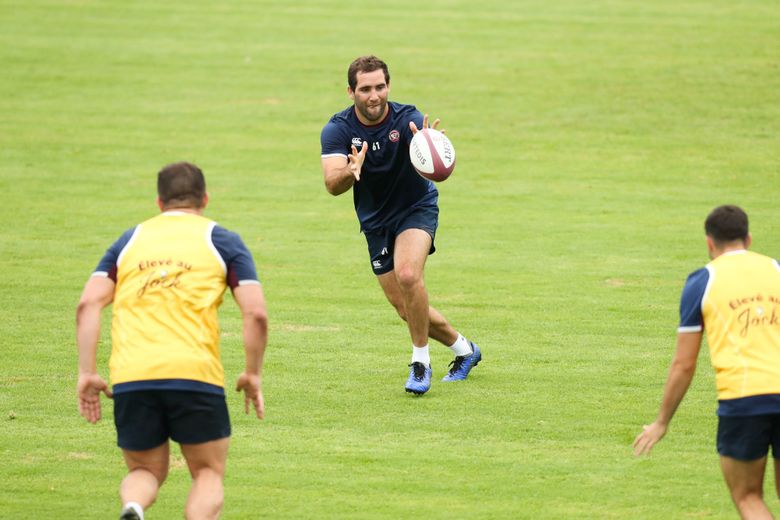 Maxime Lucu à l'entraînement avec Bordeaux