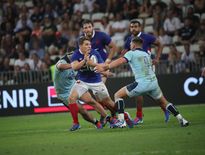 Antoine Dupont (France) contre l'Écosse lors du premier test match remporté par les Bleus