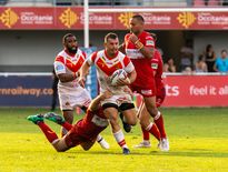 Les Dragons n’ont pas trouvé de solution face à Wigan à l’image de leur rencontre la semaine dernière face à Hull KR, ici en photo.