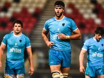 Manuel Leindekar, le deuxième ligne d’Oyonnax sera l’un des trois joueur s uruguayens qui évoluent en France. Les Teros tenteront de faire bonne figure au pays du Soleil Levant. Photo Icon Sport