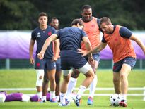 Camille Lopez (France) lors d'un entraînement des Bleus au Japon