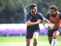 Yoann Huget (France) lors d'un entraînement des Bleus au Japon