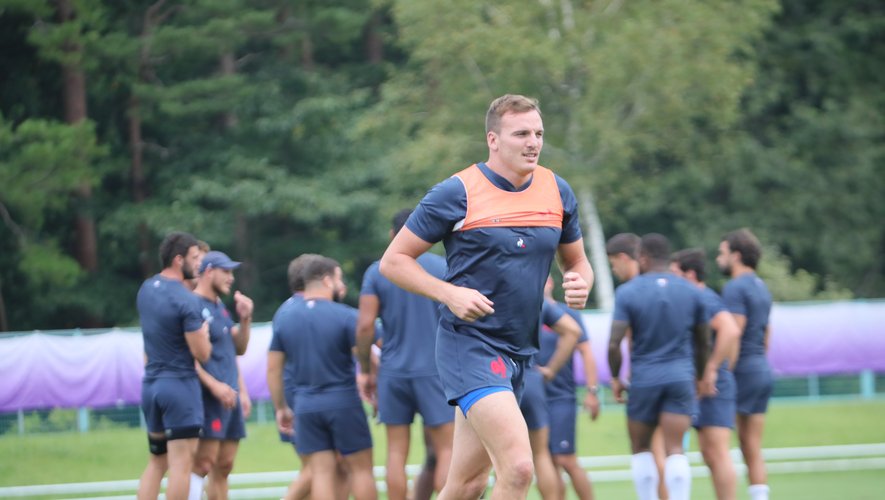 Arthur Iturria (France) lors d'un entraînement des Bleus au Japon