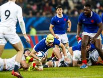 Matthias Haddad (France) contre l'Angleterre lors du match d'ouverture du Tournoi perdu par les Bleuets