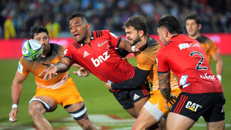 Sevu Reece (Crusaders) durant la finale du Super Rugby 2019