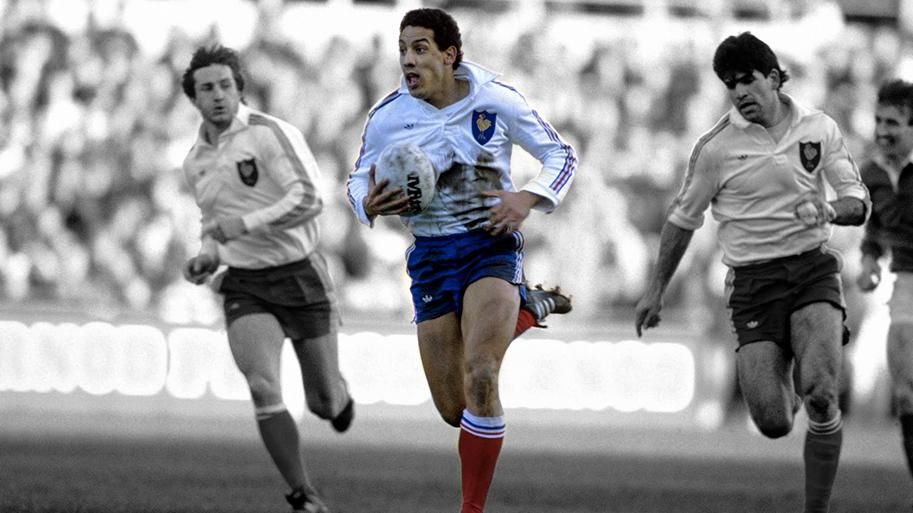 Serge Blanco (XV de France) pendant le Tournoi des V Nations 1989