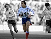 Serge Blanco (XV de France) pendant le Tournoi des V Nations 1989