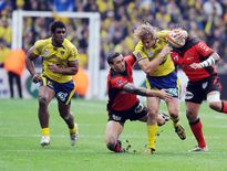 Aurélie Rougerie (Clermont) lors de la finale de feu contre Toulon en 2010