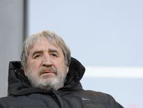 En haut, Michel Palmié, en 2012, lors d’un match de Coupe d’Europe.