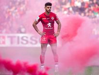 Romain Ntamack (Toulouse) contre le Leinster lors d'un match de Champions Cup à Ernest Wallon.