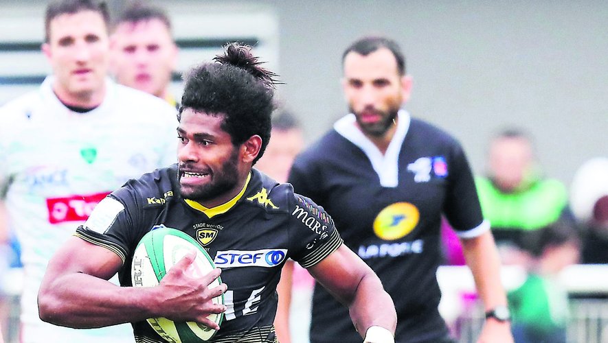 Wame Naituvi of Mont de Marsan during the Test match between Pau and Mont de Marsan on July 27, 2019 in Tarbes, France. (Photo by Manuel Blondeau/Icon Sport)