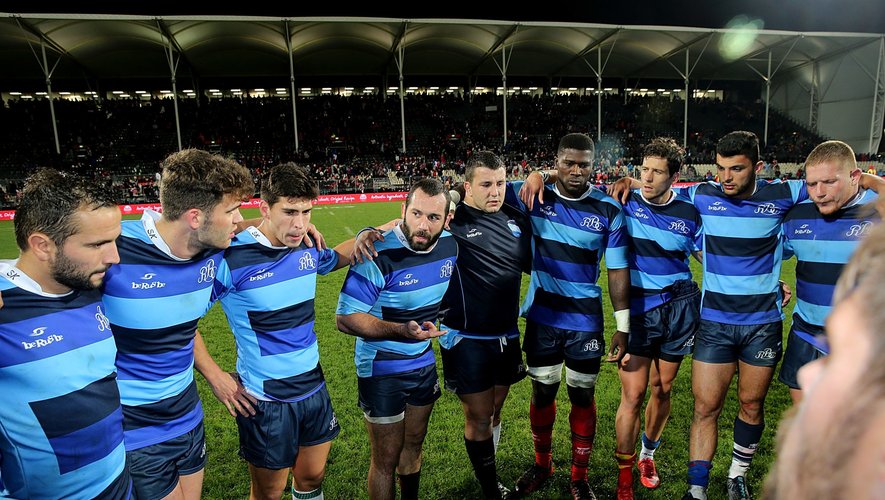 Jean Marc Doussain and players of Barbarians during a match between the Crusaders and French Barbarians at AMI Stadium on June 15th 2018 in Christchurch, New Zealand. Photo: Martin Hunter / Dave Lintott / Icon Sport