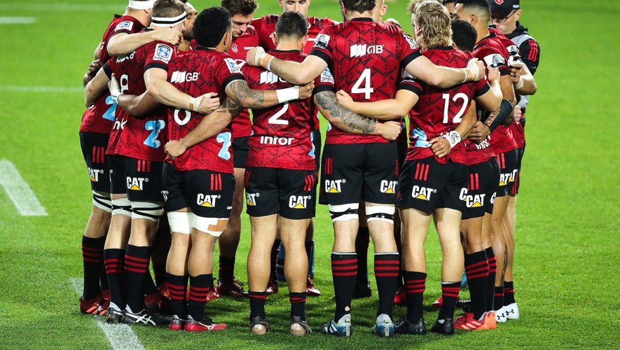 Crusaders team huddle. Chiefs v Crusaders, Super Rugby Aotearoa. FMG Stadium Waikato, Hamilton, New Zealand. Saturday 1 August 2020.   
Photo by Icon Sport - ---