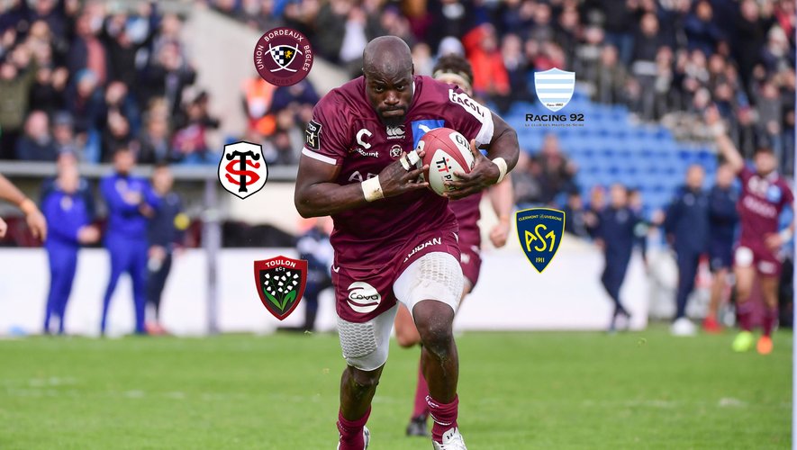 Mahamadou DIABY of Bordeaux Begles runs in a try during the Top 14 match between Bordeaux-Begles and Castres on March 1, 2020 in Bordeaux, France. (Photo by Dave Winter/Icon Sport) - Mahamadou DIABY - Stade Andre Moga - Begles (France)
