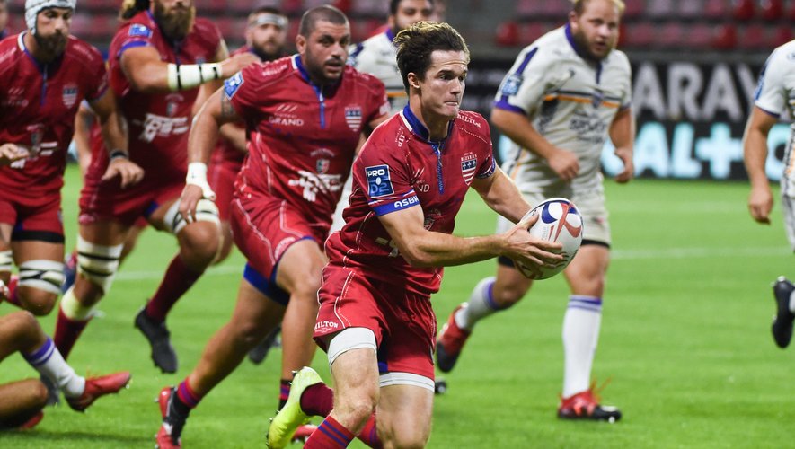 Tristan TEDDER of Beziers  during the Pro D2 match between Beziers and Angouleme on September 12, 2020 in Beziers, France. (Photo by Alexandre Dimou/Icon Sport) - Tristan TEDDER - Stade de la Mediterranee - BÃ©ziers (France)