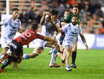 Kelian GALLETIER, Vincent Rattez et Cobus Reinach (Montpellier), face à Toulon.