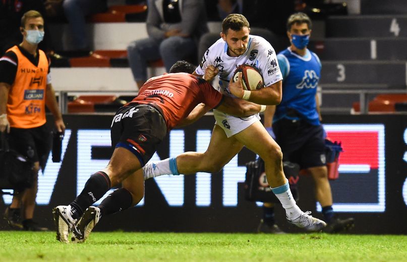 Top 14 - Isaia Toeava (Toulon) au plaquage face à Montpellier