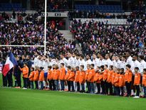 Le XV de France face à l'Italie, lors du Tournoi des 6 Nations 2020.