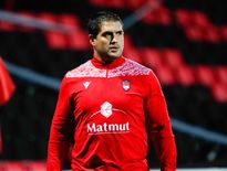 Pour le déplacement à Brive, Francisco Gomez Kodela devrait faire son retour avec le Lou. Photo Icon Sport