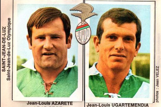 C’était un temps où la force premières lignes basques forgeait les légendes du XV de France. Ci-dessus la première ligne du SJLO des années 70 composée de gauche à droite, de Jean-Louis Azarete pilier droit et de Tito Ugartemendia, talonneur. Les deux internationaux viennent de disparaître en même temps. Luis Mocorroa occupait le poste de pilier gauche. En haut à droite, Jean-Louis Azarete. Photo Saint-Jean-de-Luz Olympique