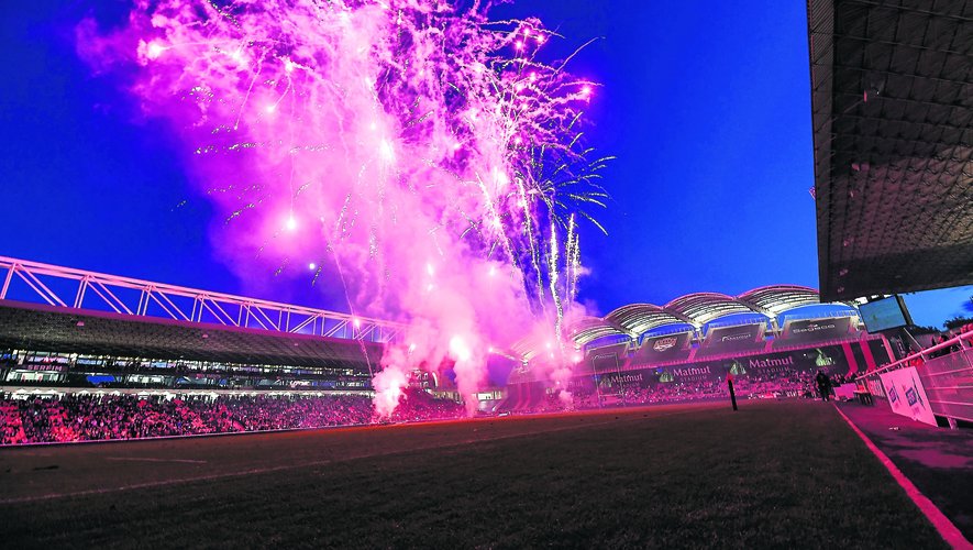 Illustration picture of fireworks for the inauguration of Matmut Stadium during the Top 14 match between Lyon OU and Brive at Stade Gerland on September 2, 2017 in Lyon, France. (Photo by Anthony Dibon/Icon Sport)