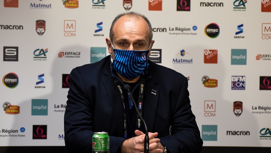 HeadCoach Philippe SAINT ANDRE of Montpellier Rugby during the Top 14 match between Lyon OU and Montpellier at Gerland Stadium on January 6, 2021 in Lyon, France. (Photo by Hugo Pfeiffer/Icon Sport) - Stade Municipal de Gerland - Lyon (France)