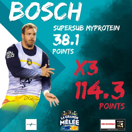 Facundo Bosch, Supersub MyProtein de la 13e journée de Top 14