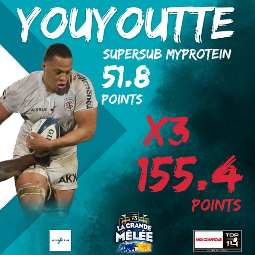 Supersub Myprotein de la 19ème journée : Yannick Youyoutte