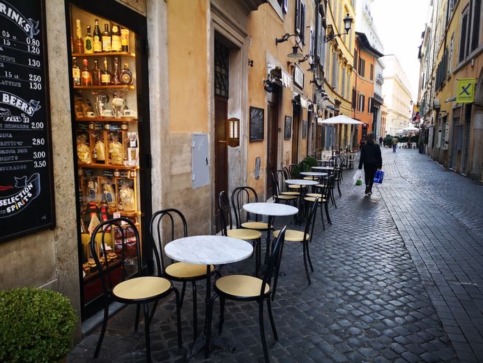 Rome jour de match, ambiance Covid
