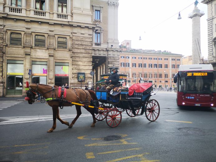 Rome jour de match, ambiance Covid