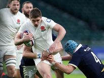à l’image d’Owen Farrell, les internationaux qui évoluent aux Saracens ont manqué de rythme et de lucidité. Rédhibitoire pour battre une équipe écossaise accrocheuse. Photo Icon Sport