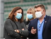 David Retiere au côté de Roxana Maracineanu