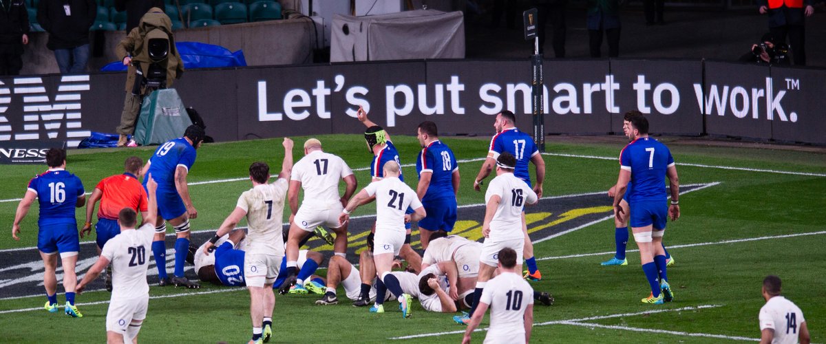 L'essai de Maro Itoje (valable ou pas) en fin de rencontre face à la France, lors du Tournoi des 6 Nations 2021.