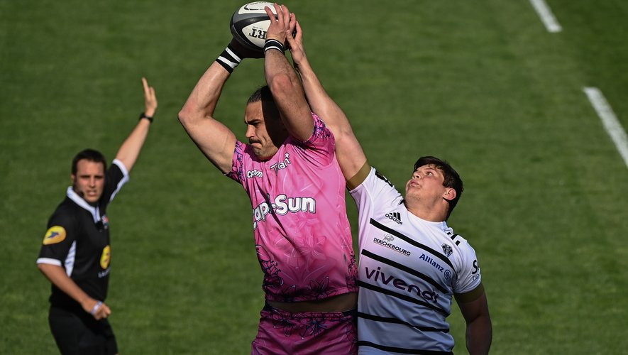 Gerbrandt GROBLER of Stade Francais and Retief MARAIS of Brive during the Top 14 match between Brive and Stade Francais at Stade AmÃ©dÃ©e Domenech on May 8, 2021 in Brive, France. (Photo by Anthony Dibon/Icon Sport) - Gerbrandt GROBLER - Retief MARAIS - Stade Amedee-Domenech - Brive-la-Gaillarde (France)