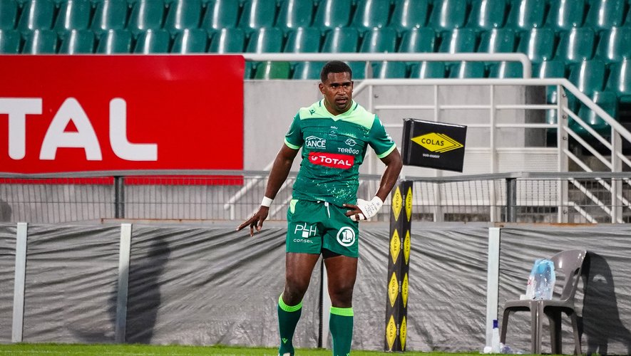 Aminiasi Tuimaba a inscrit un essai lors de ses trois derniers matchs. L’ailier fidjien sera important en cette fin de saison dans la lutte pour le maintien. Photo Icon Sport