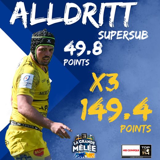 Supersub de la 24e journée : Grégory Alldritt