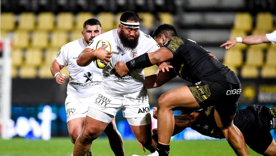 Charlie FAUMUINA of Stade Toulousain during the Top 14 match between La Rochelle and Toulouse on February 27, 2021 in La Rochelle, France. (Photo by Hugo Pfeiffer/Icon Sport) - Charlie FAUMUINA - Stade Marcel-Deflandre - La Rochelle (France)