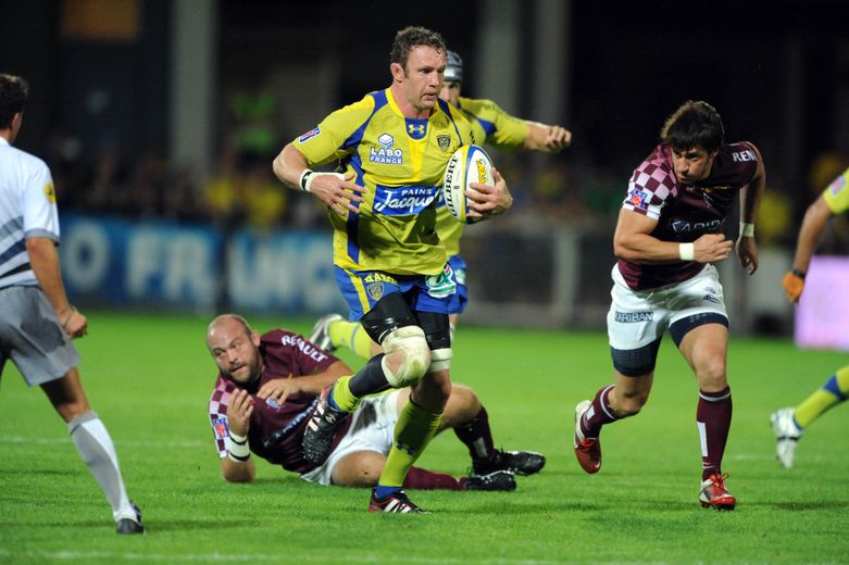 Jason White avec le maillot clermontois face à Bordeaux-Bègles