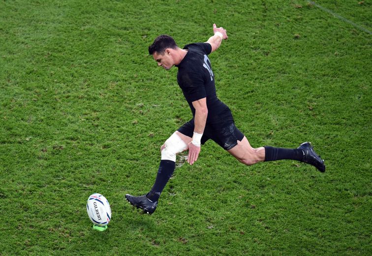 Dan Carter en 2015 avec le maillot à la fougère