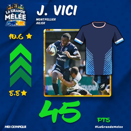 Josua Vici, ailier de Montpellier