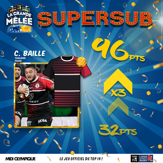 Cyril Baille est le Supersub de cette 6e journée de Top 14 !