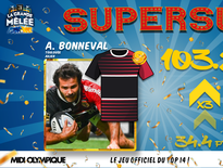 La performance d'Arthur Bonneval, marqueur de l'essai du bonus offensif pour le Stade toulousain contre l'Usap.